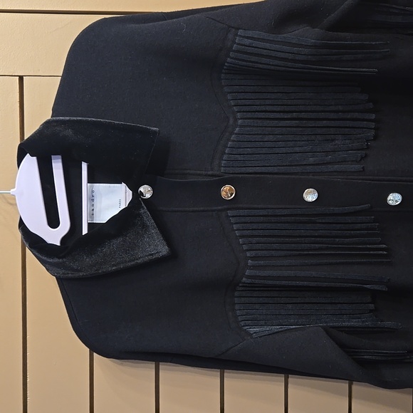 Sandro Music Fringe Shirt Jacket Size 1 Small (see measurements) - Picture 5 of 15